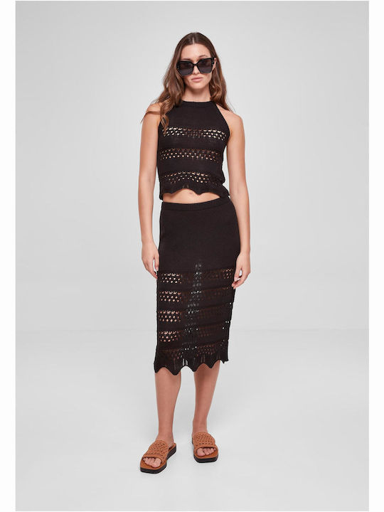 Women's Summer Sleeveless Black Top