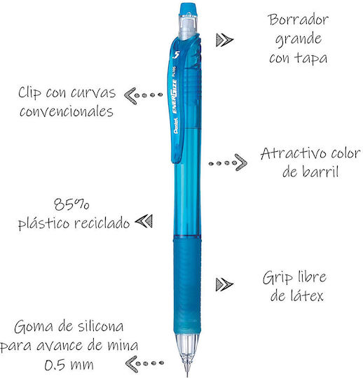 Pentel Mechanical Pencil 1pcs Light Blue
