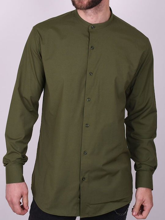 Kedi shirt mao collar khaki khaki