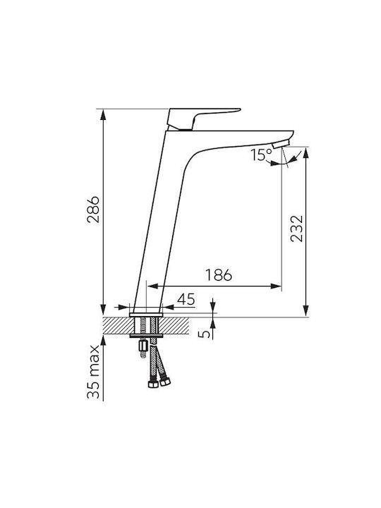 Ferro Vitto Mixing Tall Sink Faucet VITTO