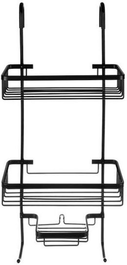 Malatec 000 An der Wand montiert Badezimmerregal Metallisch mit 3 Regalböden 28.5x14x63cm Schwarz