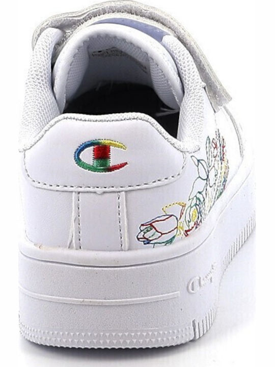 Rebound Platform Kids Sneakers with Scratch White