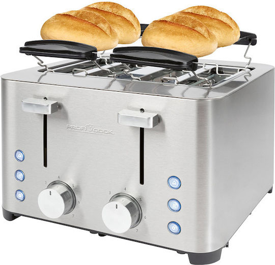 Profi Cook PC-TA 1252 Φρυγανιέρα 4 Θέσεων 1500W Inox