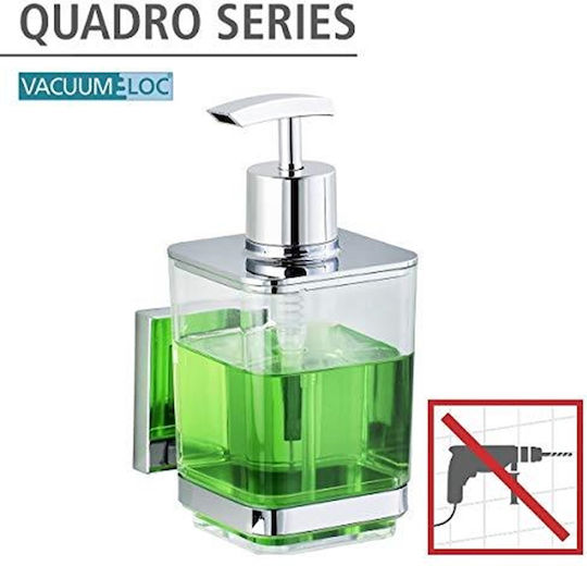 Wenko Quadro Επιτοίχιο Dispenser από Ανοξείδωτο Ατσάλι Ασημί