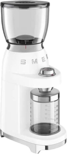 Smeg Electric Coffee Grinder 150W for 350gr Beans and 30 Grind Levels White