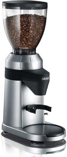 Graef Електрически Кафемелачка 128W с капацитет за кафе на зърна 350гр и 40 нива на смилане Сребрист