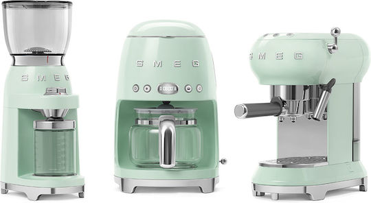 Smeg Râșniță electrică pentru cafea 150W cu capacitate de boabe 350gr și 30 niveluri de măcinare Turcoaz