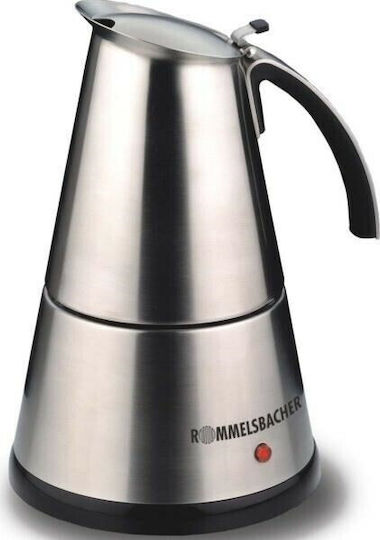 Rommelsbacher EKO 366/E Electric Stovetop Espresso Pot for 6Cups 365W Inox Silver