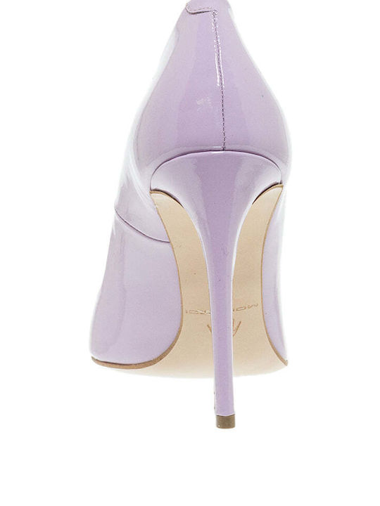 Mourtzi Patent Leather Pointed Toe Stiletto Lilac High Heels