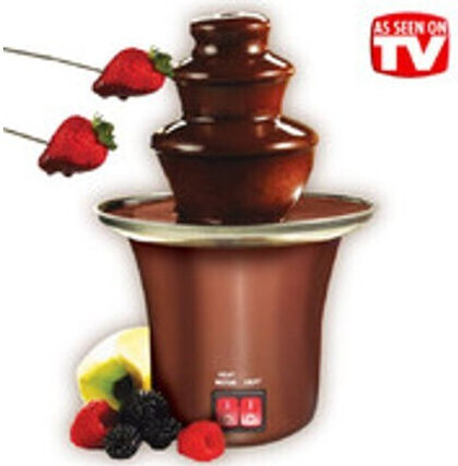 Brown Chocolate Fountain with 3 Flats 03009 65W 14.5x14.5x22cm