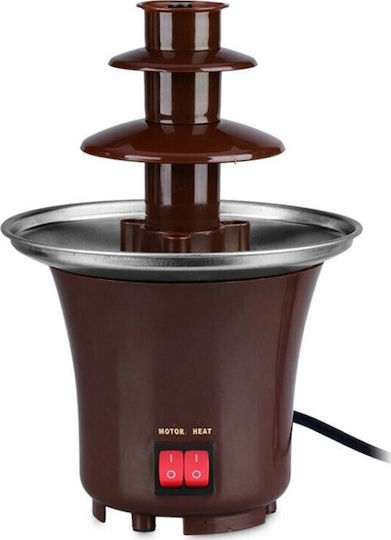 Brown Chocolate Fountain with 3 Flats 03009 65W 14.5x14.5x22cm