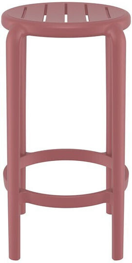 Hocker für Bar Für den Außenbereich aus Polypropylen Tom Marsala 1Stück 36x36x65cm