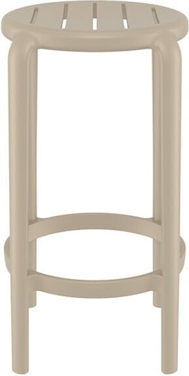 Табуретка Бар За външна употреба от Полипропилен Tom Taupe 1бр 36x36x65см
