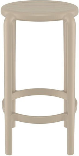 Табуретка Бар За външна употреба от Полипропилен Tom Taupe 1бр 36x36x65см