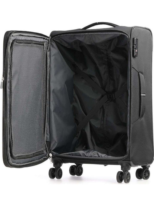American Tourister Crosstrack Μεγάλη Βαλίτσα Ταξιδίου Υφασμάτινη Μαύρη με 4 Ρόδες Ύψους 79εκ.