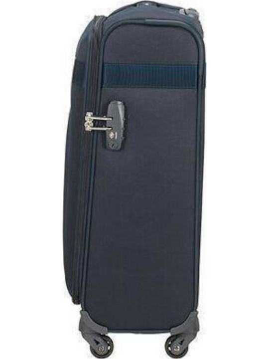 Samsonite Citybeat Koffer Kabine Stoff Blau mit 4 Räder Höhe 55cm