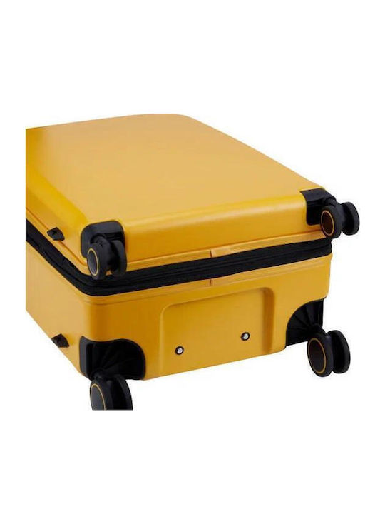 Verage Freeland Medium Travel Suitcase Hard Yellow with 4 Wheels Height 69cm