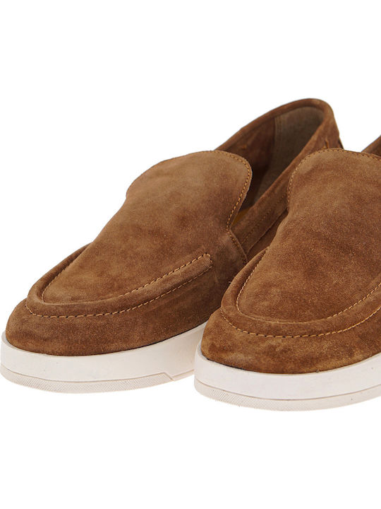 Suede Ανδρικά Loafers Cognac