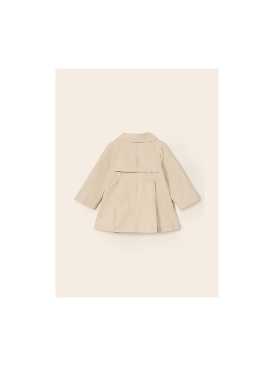 Mayoral Kids Trench Coat Long Beige