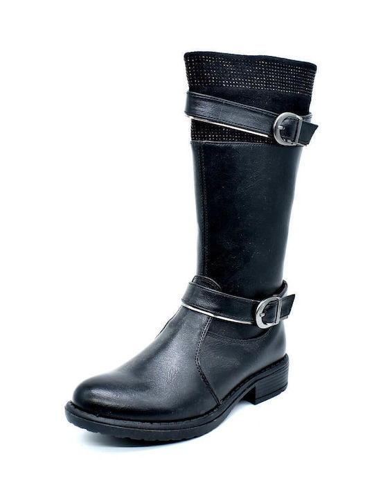 Kids Boots with Zipper Black