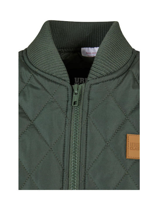 Kids Quilted Jacket short Khaki