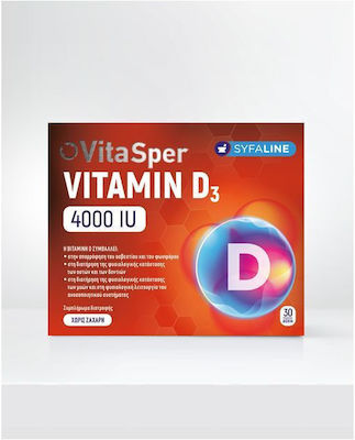 Vitasper Vitamin D3 Vitamin für Unterstützung des Immunsystems 4000iu 30 Registerkarten