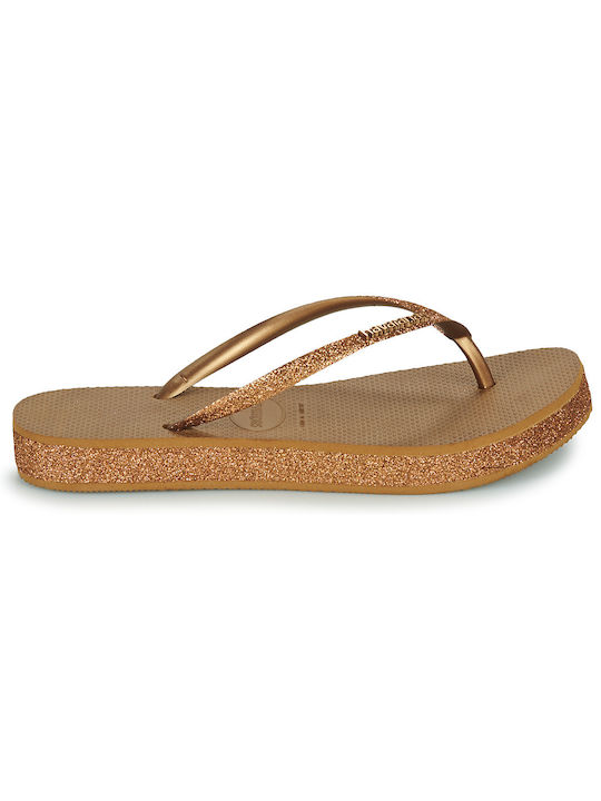 Havaianas Frauen Flip Flops in Gold Farbe