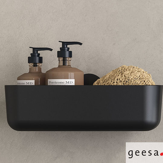 Geesa Opal Επιτοίχια Σπογγοθήκη Μεταλλική Μαύρη