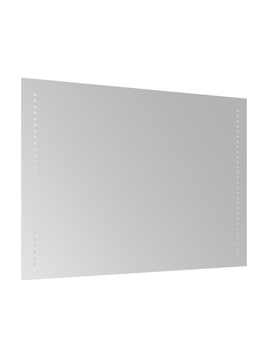 vidaXL Rechteckiger Badezimmerspiegel LED 70x50cm Durchsichtig