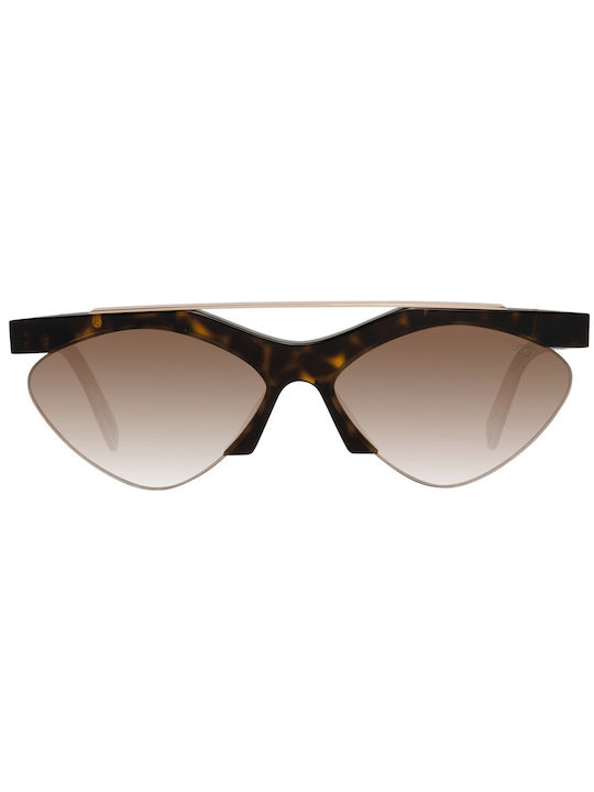 Emilio Pucci 59 Women's Sunglasses with Brown Tartaruga Plastic Frame and Brown Gradient Lens EP0137 52F