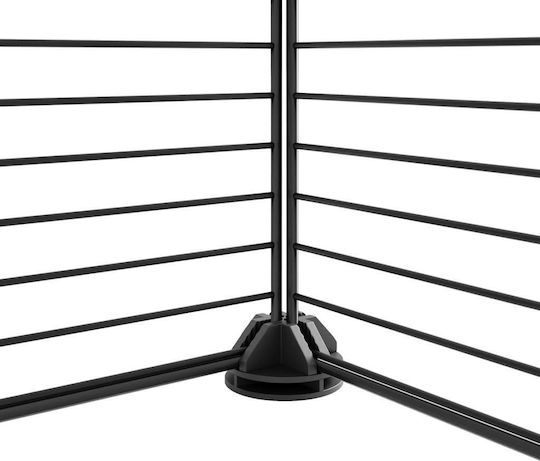 vidaXL Κλουβί Τρωκτικού 140x70x35cm με 20 Πάνελ & Πόρτα Μαύρο