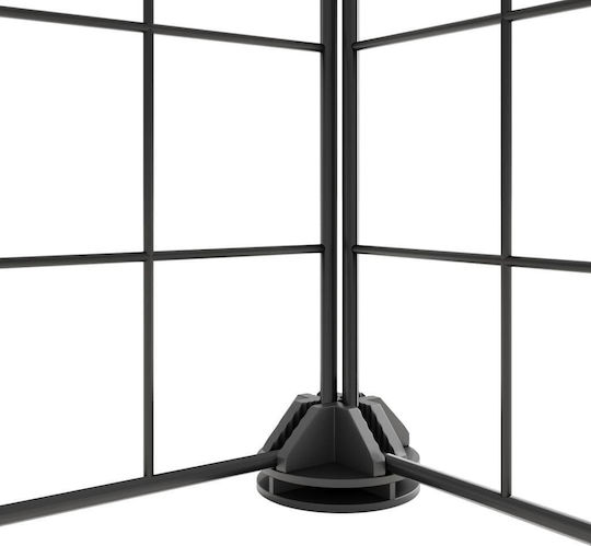 vidaXL Rodent Cage Pet Cage with 12 Panels + Black Steel Door 70x70x35cm