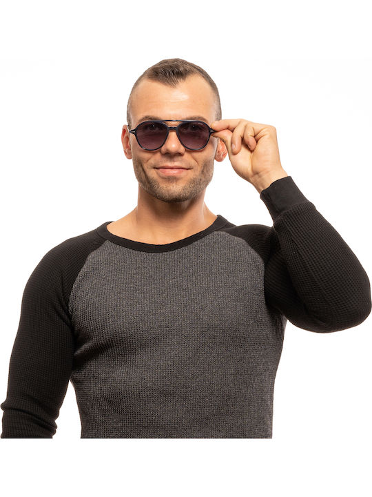 Sting Unisex Sunglasses with Blue Frame and Purple Gradient Lens SST006 0TA5