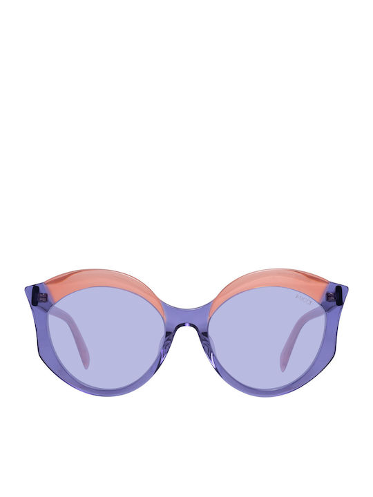 Emilio Pucci Women's Sunglasses with Multicolour Plastic Frame and Purple Lens EP0146 83Y