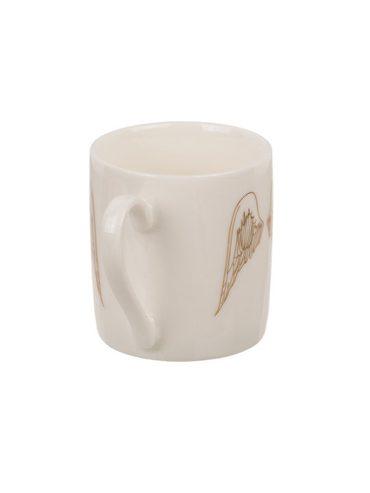 Best For Life Philosophy Wings Ceramic Cup White