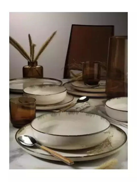 Oriana Ferelli Pearl Mood Beige Porcelain Dinnerware Set 20pcs