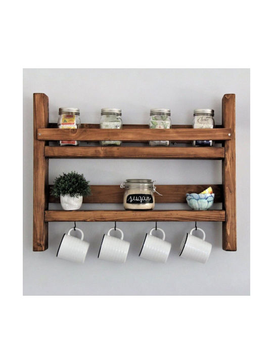 Pakketo Drigo Kitchen Hangers Wooden in Brown Colour 34x34x34cm