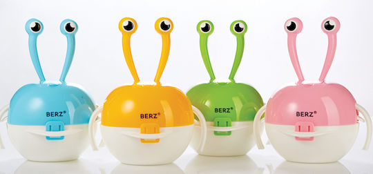 Berz Σετ Φαγητού Crab από Πλαστικό Ροζ 4τμχ για 4+ μηνών