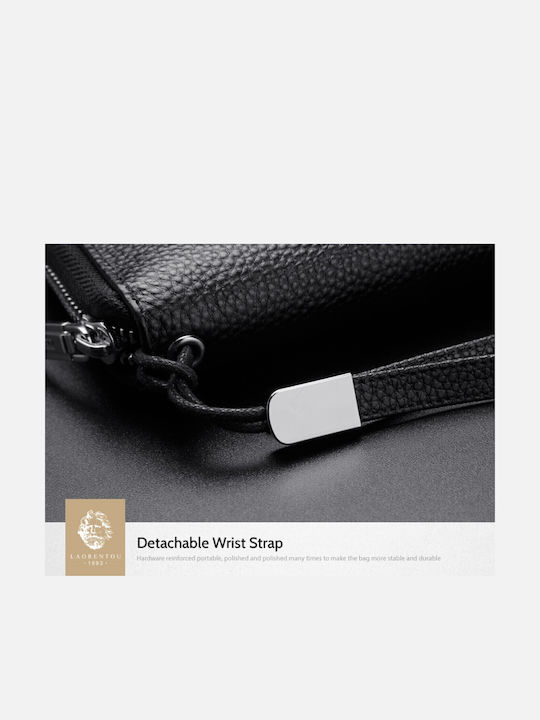 Δερμάτινο Ανδρικό Πορτοφόλι με RFID Μαύρο
