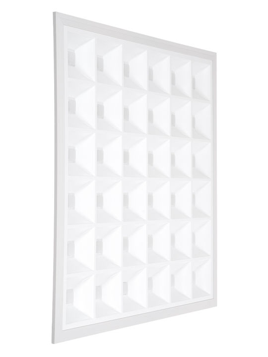 GloboStar Zeus Τετράγωνο Χωνευτό LED Panel 48W με Φυσικό Λευκό Φως 4500K 60x60εκ.