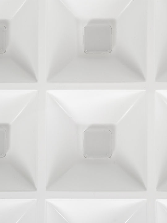 GloboStar Zeus Τετράγωνο Χωνευτό LED Panel 48W με Φυσικό Λευκό Φως 4500K 60x60εκ.