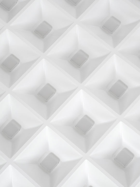 GloboStar Zeus Τετράγωνο Χωνευτό LED Panel 48W με Φυσικό Λευκό Φως 4500K 60x60εκ.