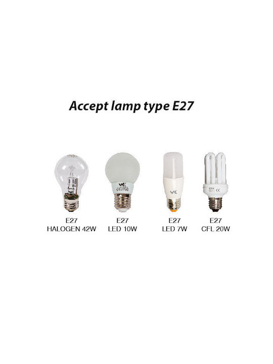 VK Lighting Lumină Globul pentru Exterior 60W IP54 pentru Soclu E27 Negru