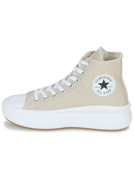 Chuck Taylor All Star Move Flatforms Μποτάκια Μπεζ