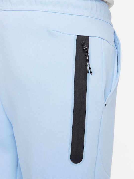 Sportswear Tech Fleece Παντελόνι Φόρμας με Λάστιχο Γαλάζιο