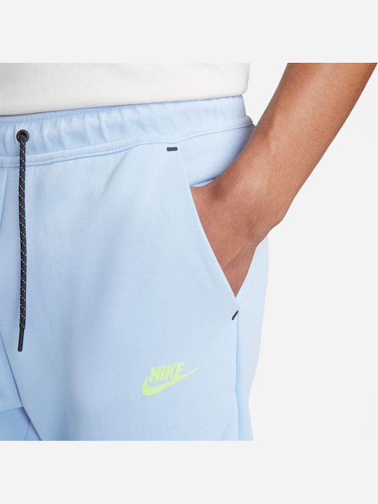 Sportswear Tech Fleece Παντελόνι Φόρμας με Λάστιχο Γαλάζιο