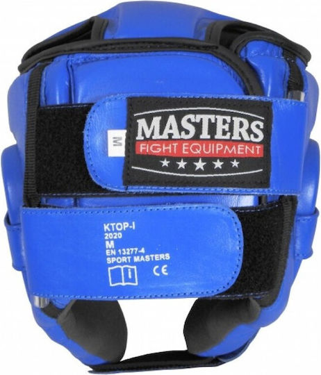 Sport Masters KTOP1 Κάσκα Πυγμαχίας Ενηλίκων Aνοιχτού Τύπου Δερμάτινη Μαύρη