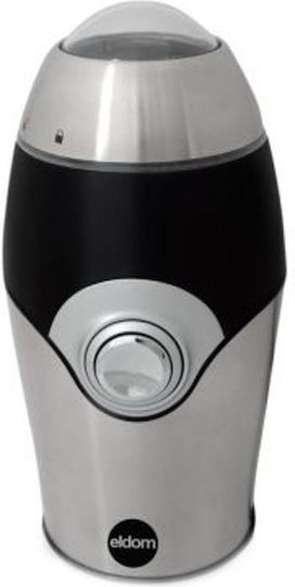 Eldom Electric Coffee Grinder 150W for 50gr Beans Silver