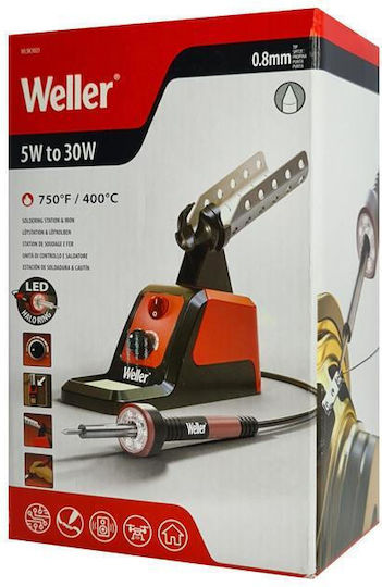 Weller Σταθμός Κόλλησης Ρεύματος 30W με Ρύθμιση Θερμοκρασίας