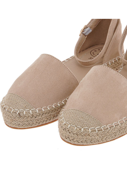 Women's Suede Espadrilles Beige